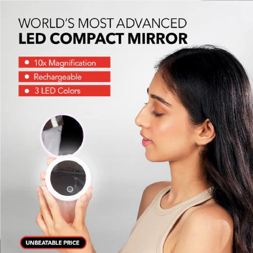 Rechargeable Compact LED Mirror